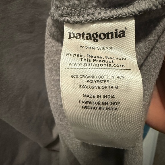 Patagonia Back Logo Crewneck Sweatshirt Men's Blue Lightweight Fleece XL - Picture 4 of 6